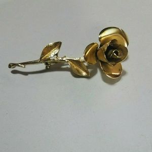 Vintage Rose Floral Brooch Pin